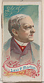 Life of Levi P. Morton, from the Histories of Poor Boys and Famous People series of booklets (N79) for Duke brand cigarettes, W. Duke, Sons & Co.  American, Commercial color lithograph