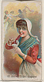 Saint Distaff's Day, England, from the Holidays series (N80) for Duke brand cigarettes, W. Duke, Sons & Co.  American, Commercial color lithograph