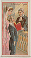 A Bachelor's Error, from the Jokes series (N87) for Duke brand cigarettes, W. Duke, Sons & Co. American, Commercial color lithograph