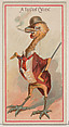 A Tough Chick, from the Jokes series (N87) for Duke brand cigarettes, W. Duke, Sons & Co. American, Commercial color lithograph