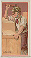 A Boxer, from the Jokes series (N87) for Duke brand cigarettes, W. Duke, Sons & Co. American, Commercial color lithograph