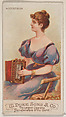 Accordion, from the Musical Instruments series (N82) for Duke brand cigarettes, W. Duke, Sons & Co.  American, Commercial color lithograph