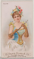 Flute, from the Musical Instruments series (N82) for Duke brand cigarettes, W. Duke, Sons & Co.  American, Commercial color lithograph