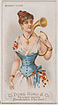 Roman Horn, from the Musical Instruments series (N82) for Duke brand cigarettes, W. Duke, Sons & Co. American, Commercial color lithograph
