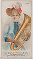 Tuba, from the Musical Instruments series (N82) for Duke brand cigarettes, W. Duke, Sons & Co.  American, Commercial color lithograph