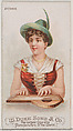 Zither, from the Musical Instruments series (N82) for Duke brand cigarettes, W. Duke, Sons & Co.  American, Commercial color lithograph