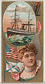 Ocean Steamship Company, from the Ocean and River Steamers series (N83) for Duke brand cigarettes, W. Duke, Sons & Co.  American, Commercial color lithograph