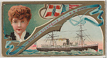 Steamship Muriel, Quebec Steamship Company, from the Ocean and River Steamers series (N83) for Duke brand cigarettes, W. Duke, Sons & Co. American, Commercial color lithograph