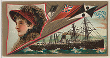 Steamship Oceanic, Occidental and Oriental Line, from the Ocean and River Steamers series (N83) for Duke brand cigarettes, W. Duke, Sons & Co.  American, Commercial color lithograph