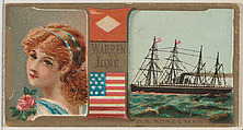 Steamship Norseman, Warren Line, from the Ocean and River Steamers series (N83) for Duke brand cigarettes, W. Duke, Sons & Co.  American, Commercial color lithograph