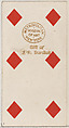 Six Diamonds, from the Playing Cards series (N84) to promote Turkish Cross-Cut Cigarettes for W. Duke, Sons and Co., W. Duke, Sons & Co.  American, Commercial color lithograph