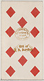 Ten Diamonds, from the Playing Cards series (N84) to promote Turkish Cross-Cut Cigarettes for W. Duke, Sons and Co., W. Duke, Sons & Co.  American, Commercial color lithograph