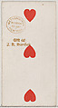 Three Hearts, from the Playing Cards series (N84) to promote Turkish Cross-Cut Cigarettes for W. Duke, Sons and Co., W. Duke, Sons & Co.  American, Commercial color lithograph