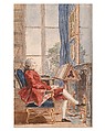 Jean-Pierre de Bougainville, Louis de Carmontelle (French, Paris 1717–1806 Paris), Watercolor over graphite and black and red chalk