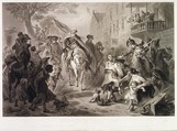 Triumph of Patriotism, Washington Entering New York, 25 November 1783, Alexander Hay Ritchie  American, born Scotland, Mixed method engraving