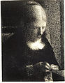 Embroidery; The Artist's Mother, Georges Seurat (French, Paris 1859–1891 Paris), Conté crayon on Michallet paper