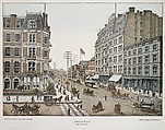 Broadway at 42nd Street, New York, Charles Magnus & Company  American, Wood engraving, hand colored