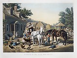 Preparing for Market, Louis Maurer (American (born Germany), Biebrich 1832–1932 New York), Hand-colored lithograph