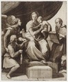 The Madonna with the Fish, School of Marcantonio Raimondi (Italian, Argini (?) ca. 1480–before 1534 Bologna (?)), Engraving