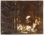 Washerwomen in a Ruined Gallery, Hubert Robert (French, Paris 1733–1808 Paris), Pen and brown ink, brush and brown wash, heightened with white gouache, over graphite