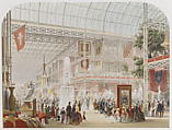 Recollections of the Great Exhibition, Day & Son, Ltd., London, Set of hand-colored lithographs mounted on card stock, in a red cloth-covered portfolio