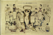 Etudes sur les femmes, Henri de Montaut (French, 1825–1897 Paris), Album containing ink and watercolor drawings