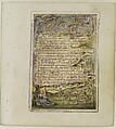 Songs of Innocence: Nurse's Song, William Blake (British, London 1757–1827 London), Relief etching printed in orange-brown ink and hand-colored with watercolor and shell gold