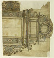 Fragment of  design for architectural frame, Anonymous, Netherlandish, 16th century ?, Watercolor, pen and black and red ink