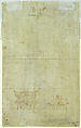 Young Man Standing in Profile Facing Left (recto); Sketch of Two Capitals (verso), Bachiacca (Francesco d&#39;Ubertino Verdi) (Italian, Florence 1494–1557 Florence), Red chalk