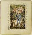 Songs of Innocence: Frontispiece, William Blake (British, London 1757–1827 London), Relief etching printed in orange-brown ink and hand-colored with watercolor and shell gold