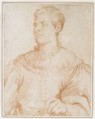 Portrait, Anonymous, Italian, Roman-Bolognese, 17th century, Red chalk on light tan paper
