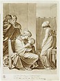 Andromache and Astyanax, Pierre Paul Prud&#39;hon (French, Cluny 1758–1823 Paris), Pen and gray ink with brush and brown wash over traces of black chalk
