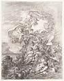 Allegory of Fishery: Neptune and Amphitrite, Gabriel François Doyen (French, Paris 1726–1806 St. Petersburg), Charcoal, stumped, black chalk, heightened with white