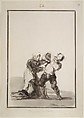 You'll See Later; a man drinking, a woman trying to stop him; page 24 from the "Black Border Album" (E), Goya (Francisco de Goya y Lucientes) (Spanish, Fuendetodos 1746–1828 Bordeaux), Brush, carbon black and gray ink and wash, scraper