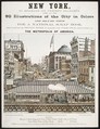 New York, to Estimate its Present Grandeur Look at our 50 Illustrations of the City in Color...and acquaint your Friends with the actual features of the Metropolis of America., Charles Magnus & Company  American, Wood engraving, hand colored