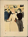 At the Moulin Rouge: La Goulue and Her Sister, Henri de Toulouse-Lautrec (French, Albi 1864–1901 Saint-André-du-Bois), Lithograph printed in six colors on wove paper; second state of two