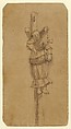 Elsje Christiaens Hanging on a Gibbet, Rembrandt (Rembrandt van Rijn) (Dutch, Leiden 1606–1669 Amsterdam), Pen and brown ink, brush and brown wash
