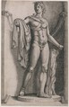 Apollo Belvedere, from "Speculum Romanae Magnificentiae", Agostino Veneziano (Agostino dei Musi) Italian, Engraving