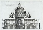 Etienne DuPérac | Longitudinal Section Showing the Interior of Saint ...