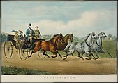 "Four-in-Hand", Louis Maurer  American, born Germany, Hand-colored lithograph