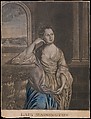 Lady Washington, Joseph Hiller, Sr.  American, Mezzotint with hand coloring
