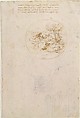 Allegory on the Fidelity of the Lizard (recto); Design for a Stage Setting (verso), Leonardo da Vinci (Italian, Vinci 1452–1519 Amboise), Pen and brown ink (recto and verso)