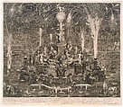 The Dutch Victory over the French and Spanish at Vigo Bay: Fireworks in the Hague, December 13, 1702, Jan van Vianen (Dutch, 1660–1726), Etching and engraving