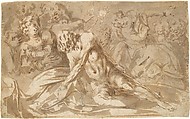 The Raising of Lazarus, Jacques Bellange (French, Bassigny (?) ca. 1575–1616 Nancy), Pen and brown ink, brown wash