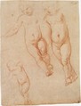 Studies of the Christ Child, Raphael (Raffaello Sanzio or Santi) (Italian, Urbino 1483–1520 Rome), Red chalk