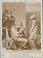 Andromache and Astyanax, Pierre Paul Prud&#39;hon (French, Cluny 1758–1823 Paris), Pen and gray ink with brush and brown wash over traces of black chalk