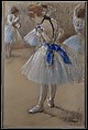 Dancer, Edgar Degas (French, Paris 1834–1917 Paris), Pastel and charcoal on blue-gray wove paper