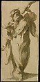 Samson (or Hercules?), Jacques Bellange (French, Bassigny (?) ca. 1575–1616 Nancy), Pen and brown ink, brush and brown and gray wash