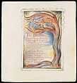Songs of Innocence: The Blossom, William Blake (British, London 1757–1827 London), Relief etching printed in orange-brown ink and hand-colored with watercolor and shell gold