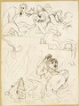 A Diablerie, Guercino (Giovanni Francesco Barbieri) (Italian, Cento 1591–1666 Bologna), Pen and brown ink